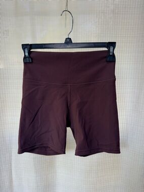 Wilo the Label Women's Brown Ribbed Bike Shorts Size Small Gym Yoga Athleisure